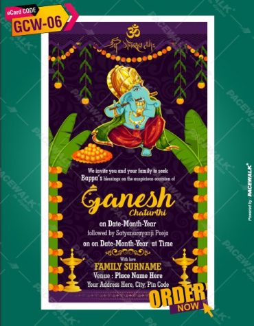 Ganesh puja Invitation card Maker