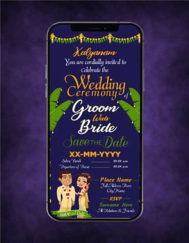 South Indian Wedding Invitation Cards