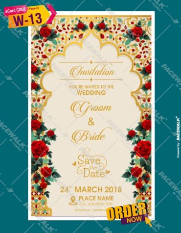 traditional marriage invitation card