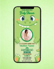 Baby Shower Monster Theme Card