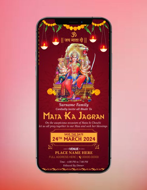 Bhajan Sandhya Invitation Card
