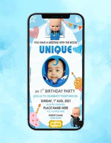 Boss Baby Party Invitation Template