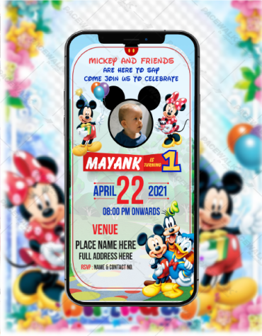 Mickey Mouse Birthday Invitation Templates