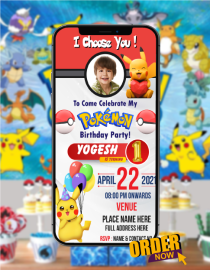Pokemon Birthday Party Invitation Template