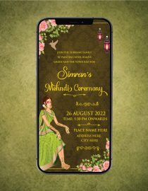 Mehndi Ceremony Invitation Card