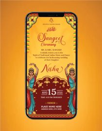 Sangeet Ceremony Invitation Card