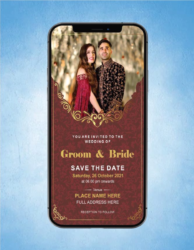 Save the Date Card with Couple Picture