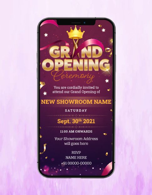Business Grand Opening Invitation Card