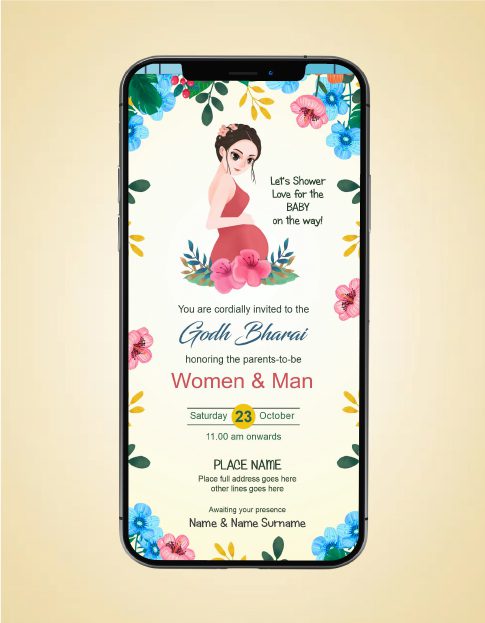 Floral Baby Shower Invitation Ecards