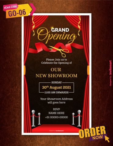 Invitation Card for Shop Opening