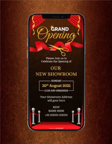 Invitation Card for Shop Opening