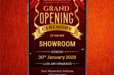 Shop Opening Invitation Card | GO-05