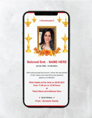 Shradhanjali Invitation Card