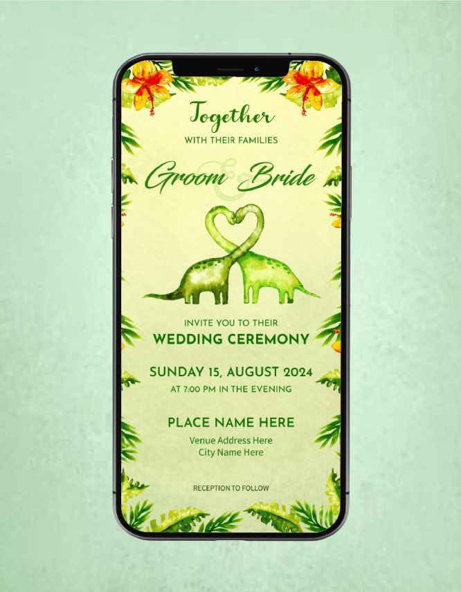 Animal Wedding Invitation Card