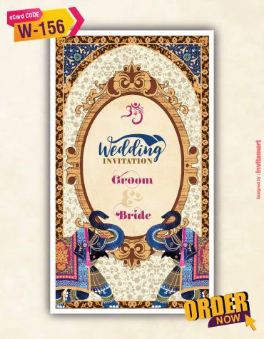 Indian Mughal Wedding Card Invitation