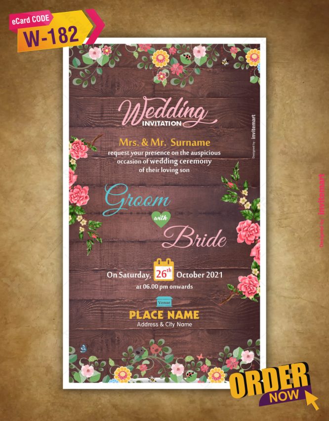 Beautiful Wedding Invitation Card