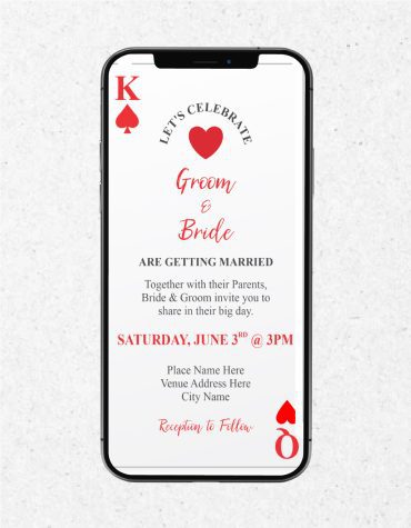 Playing Cards Wedding Invitation