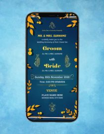 Hindu Floral Wedding Invitation Cards