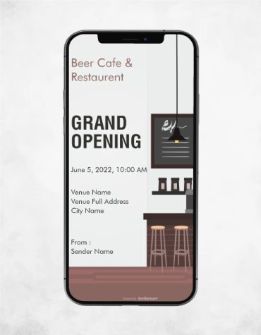 Restaurant and Cafe Grand Opening Invitation