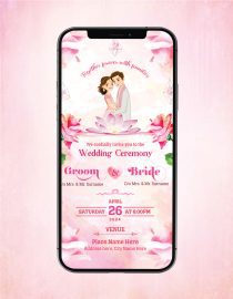 Beautiful Floral Wedding Invitation eCards
