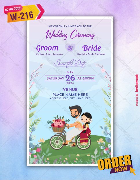 Floral South Indian Theme Wedding Save The Date