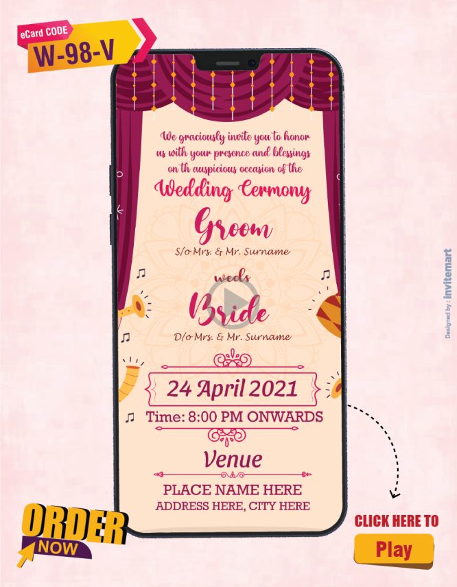 Bhangra Theme Wedding Invitation Video