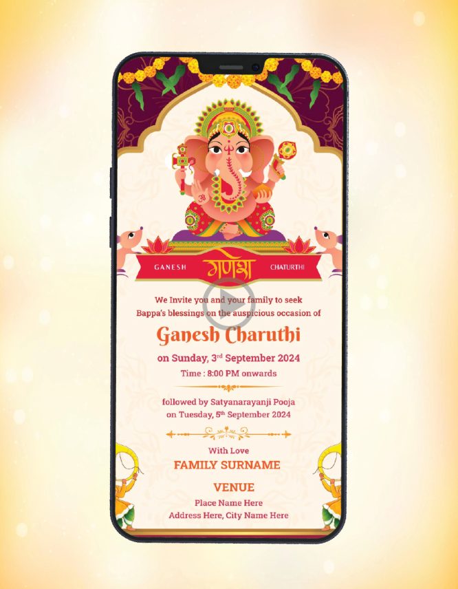 Digital Ganesh Chaturthi Invitation Video