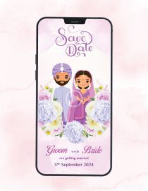 Purple Themed Save the Date Video