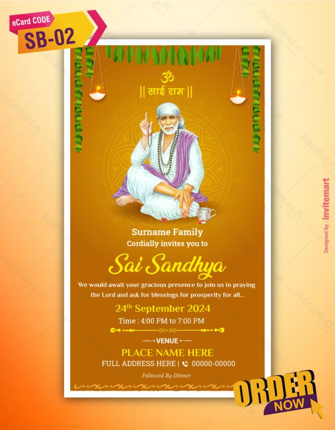 Sai Sandhya Invitation Card