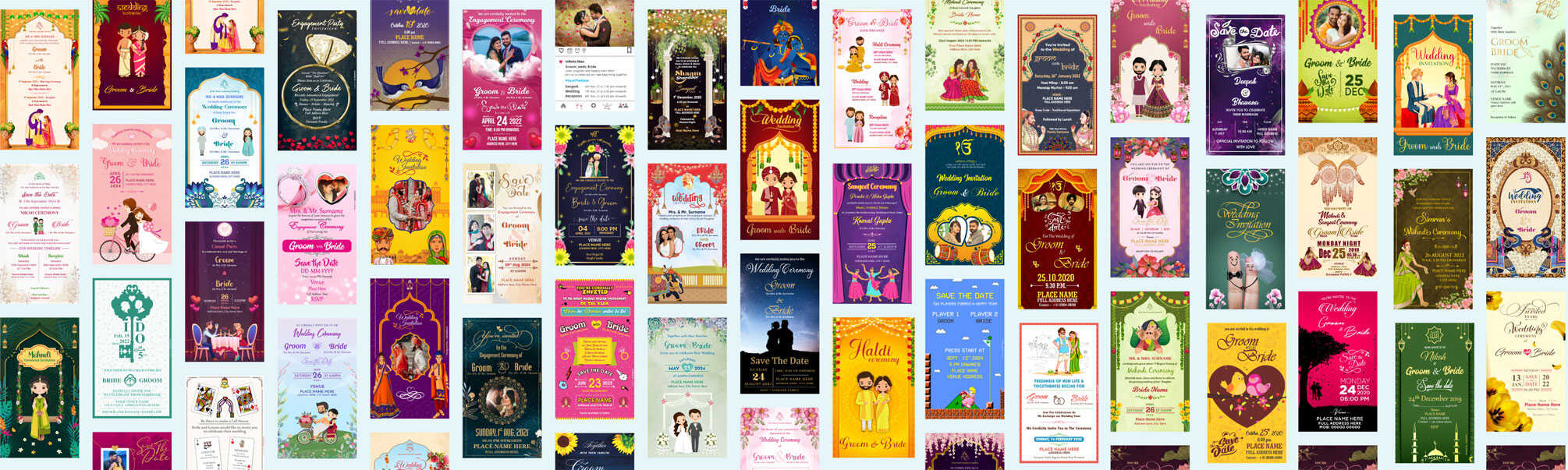 Traditional Hindu Wedding Digital Invitation card