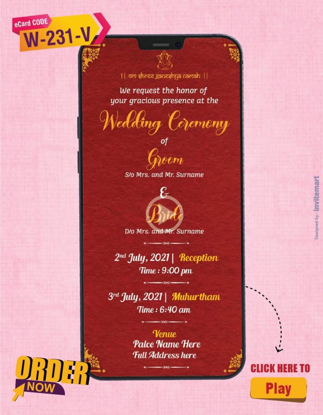 South Indian Wedding Invitation Video