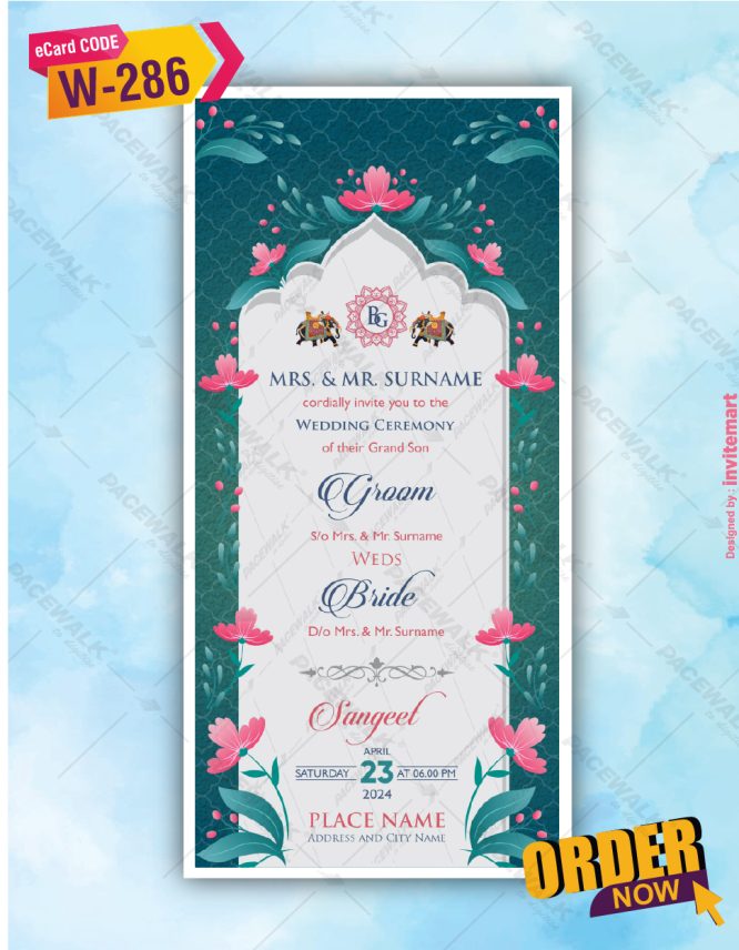 Radha Krishna Wedding Invitation