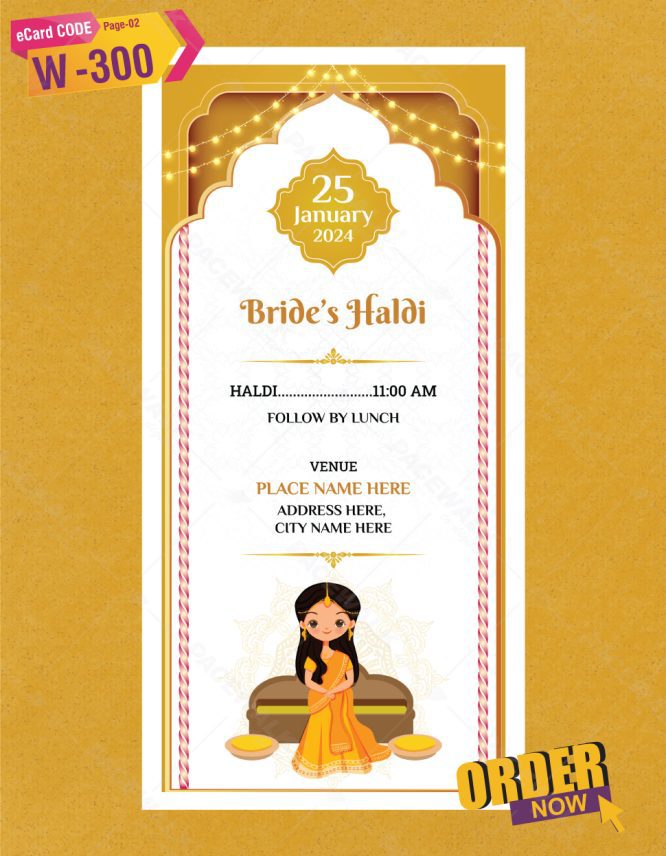 Multiple Events Wedding Invitation PDF Card