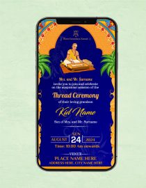 Thread Ceremony Invitation Card