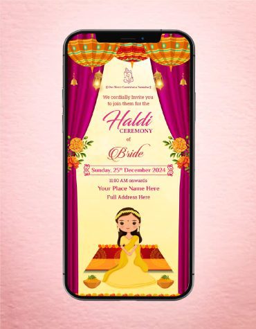 Haldi Ceremony Card