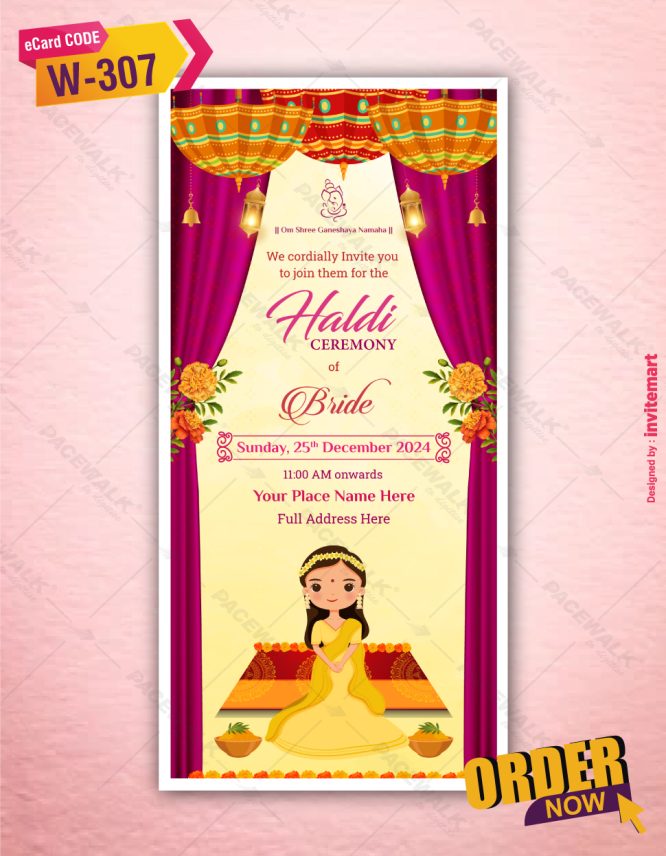 Haldi Ceremony Card