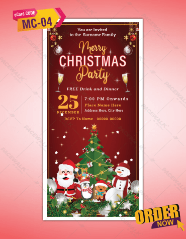 Merry Christmas Party Invitation