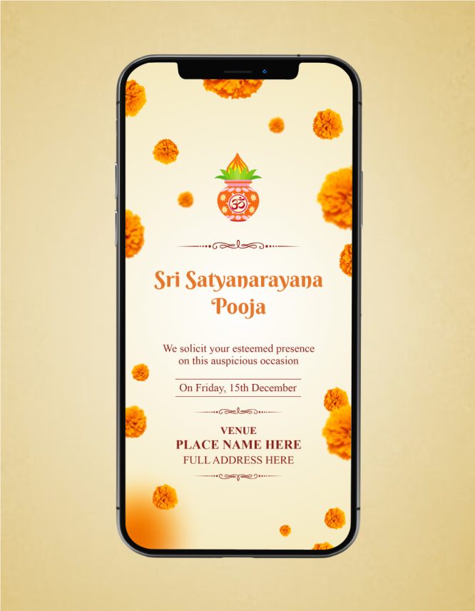 Satyanarayan Pooja Invitation