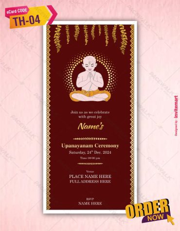 Upanayanam Ceremony Invitation