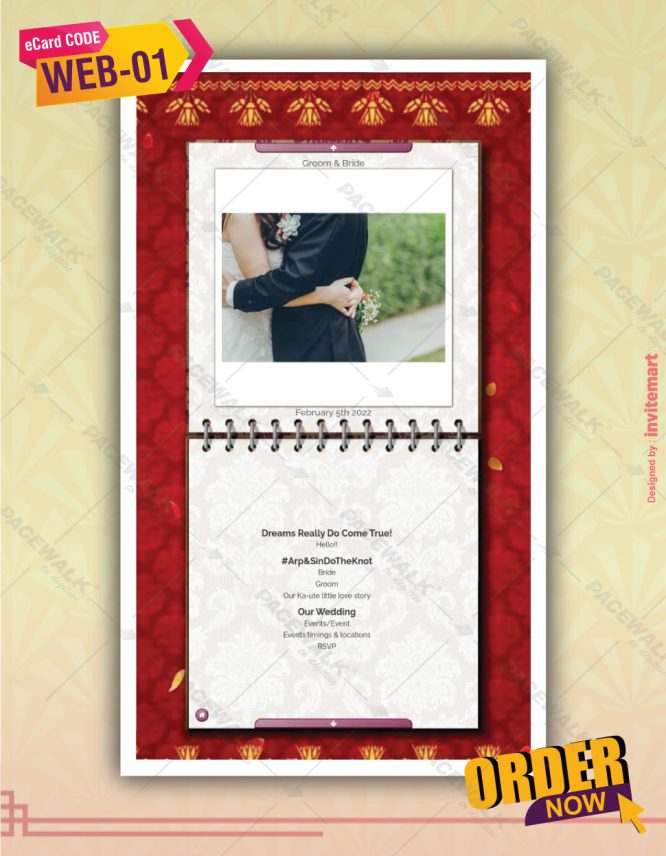 Wedding Invitation Website Pop up Book