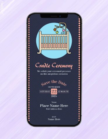 Cradle Ceremony Invitation Card