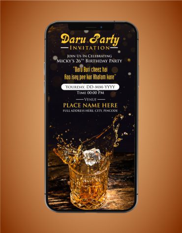 Daru Party Invitation
