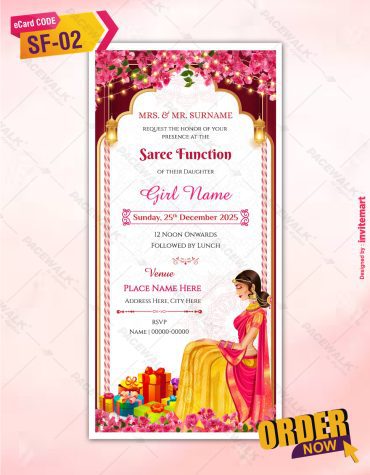 Saree Function Invitation