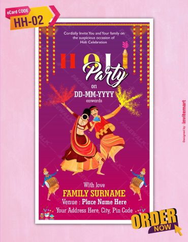 Holi Party Invitation