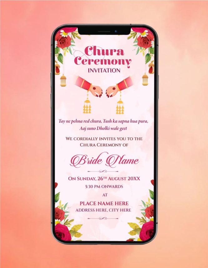 Chura Ceremony Invitation