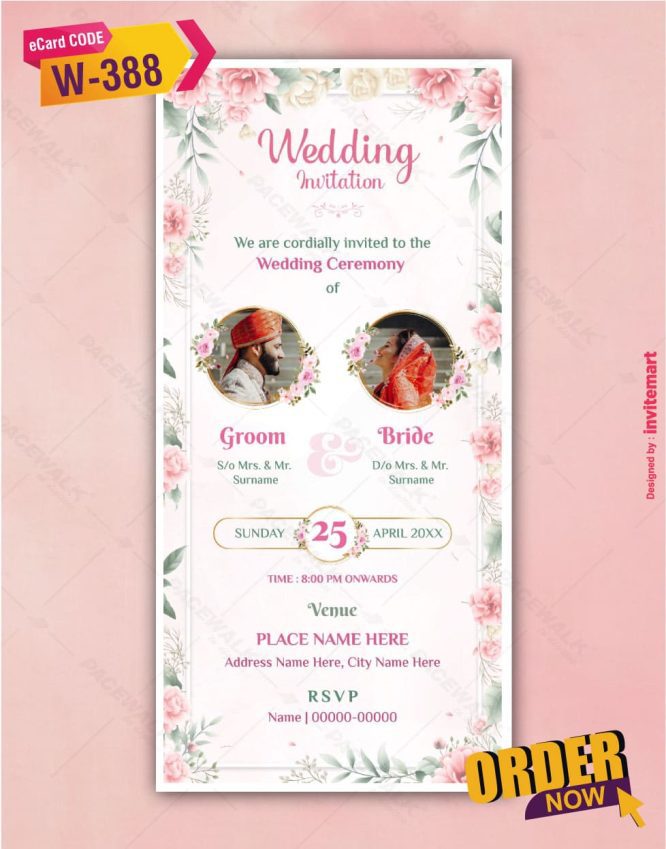 Custom Wedding Invitation Card
