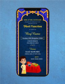 Dhoti Ceremony Invitation Card