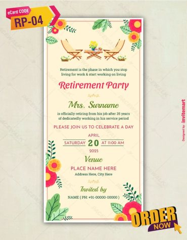 Retirement Party Card