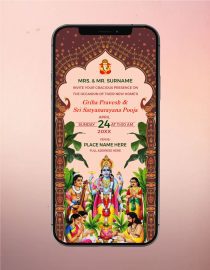 Sri Satyanarayan Pooja Invitation