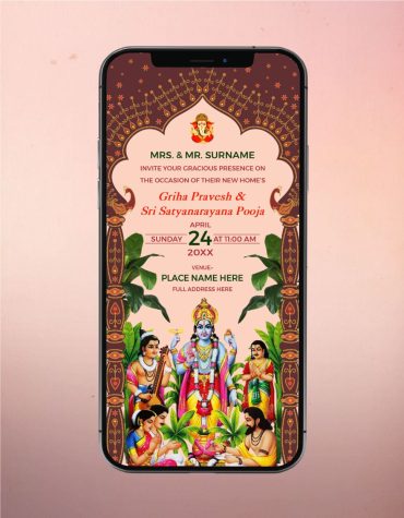 Sri Satyanarayan Pooja Invitation